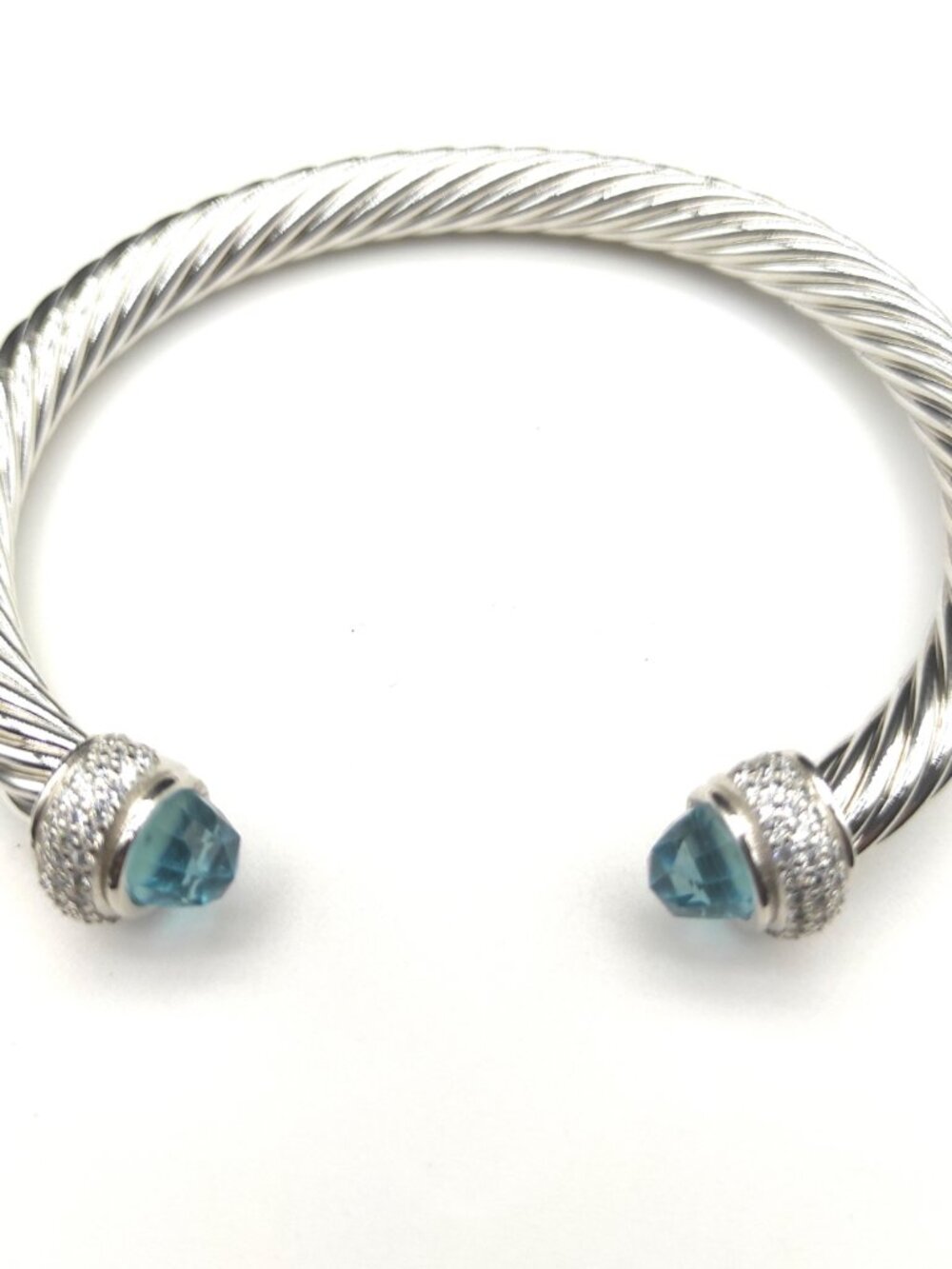💎💎💎David Yurman 7mm full-diamond blue diamond bracelet